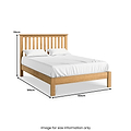 Lanner Oak Low Foot End Bed Frame Double from Roseland Furniture