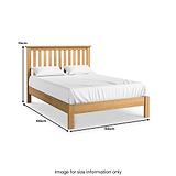 Lanner Oak Low Foot End Bed Frame Double from Roseland Furniture