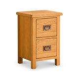 Lanner Oak Slim Bedside Table by Roseland Furniture
