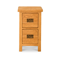 Lanner Oak Slim Bedside Table by Roseland Furniture