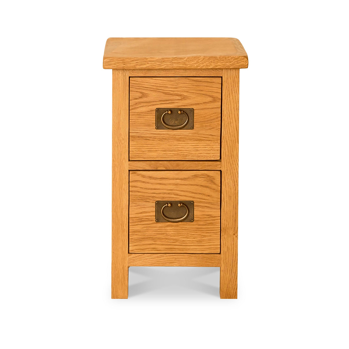 Lanner Oak Slim Bedside Table by Roseland Furniture