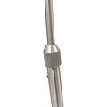 Feliciani Brushed Silver Metal and White Marble Floor Lamp