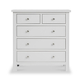 Cornish Dove Grey 2 over 3 chest of drawers from Roseland Furniture
