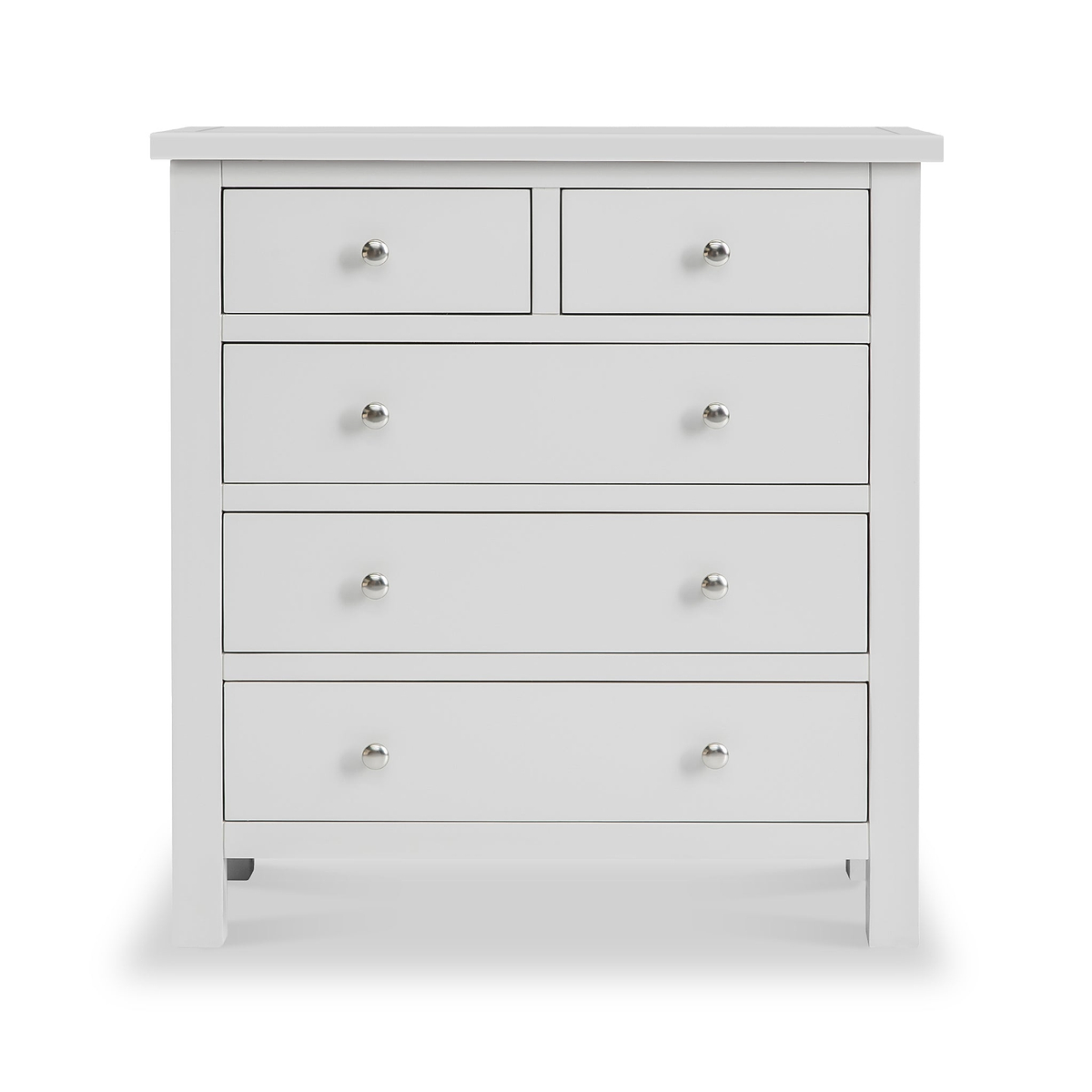 Cornish Dove Grey 2 over 3 chest of drawers from Roseland Furniture