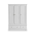 Cornish Dove Grey Triple Wardrobe from Roseland Furniture
