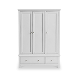 Cornish Dove Grey Triple Wardrobe from Roseland Furniture