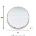 Natural Wood Round Wall Mirror from Roseland Furniture