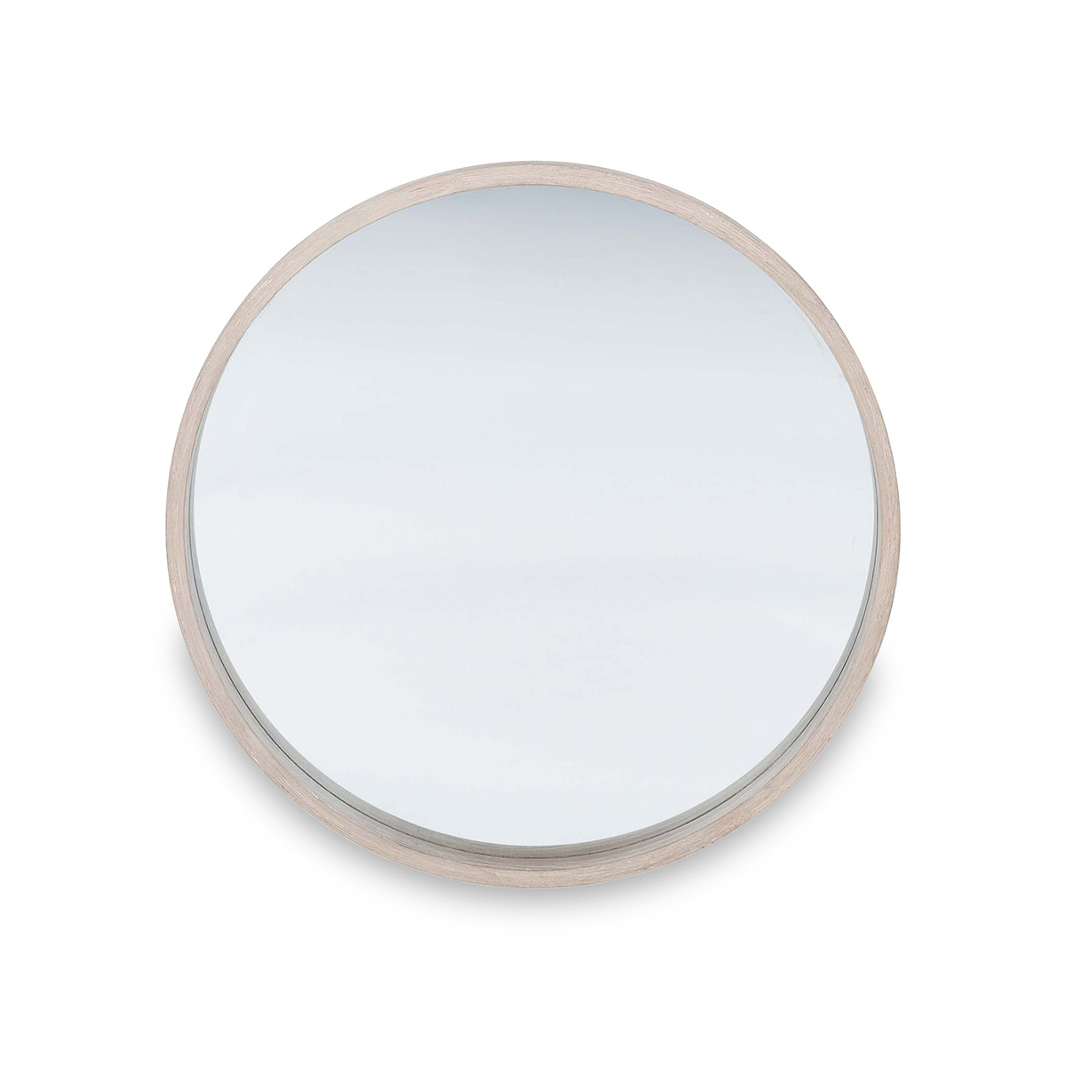 Natural Wood Round Wall Mirror from Roseland Furniture