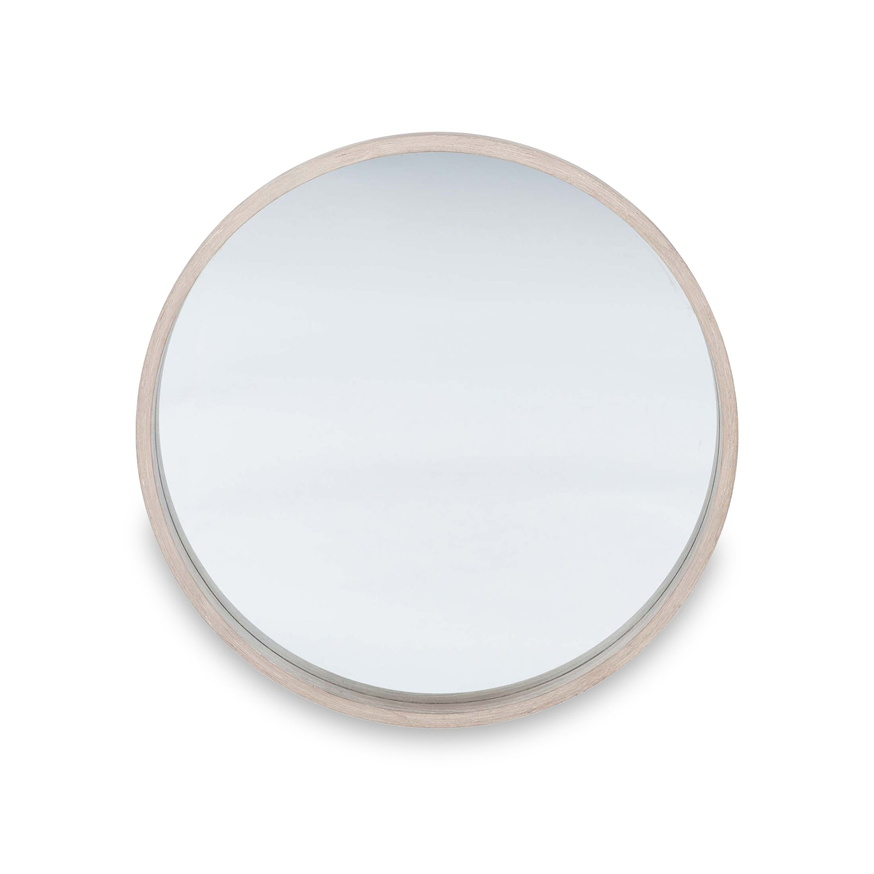 Natural Wood Round Wall Mirror from Roseland Furniture