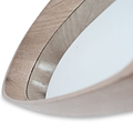 Natural Wood Veneer Teardrop Shaped Mirror