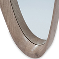 Natural Wood Veneer Teardrop Shaped Mirror