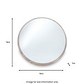 Natural Wood Veneer Round Wall Mirror from Roseland Furniture