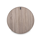 Natural Wood Veneer Round Wall Mirror