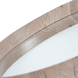 Natural Wood Veneer Round Wall Mirror