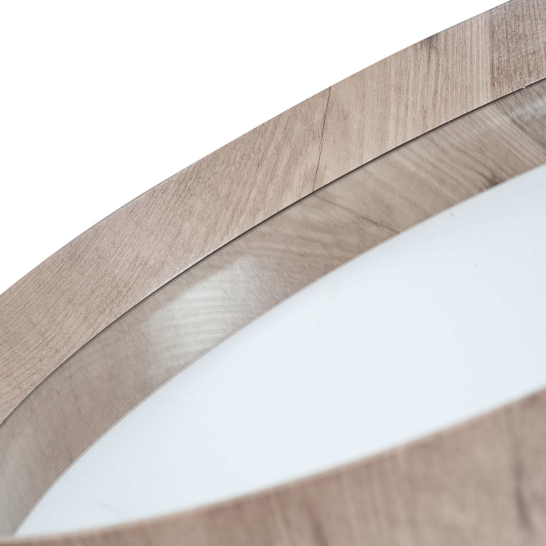 Natural Wood Veneer Round Wall Mirror