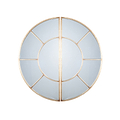 Antique Gold Metal 2 Half Moon Section Wall Mirror from Roseland Furniture