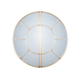 Antique Gold Metal 2 Half Moon Section Wall Mirror from Roseland Furniture