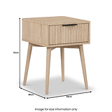 Jakob 1 drawer side table from Roseland Furniture