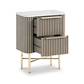 Amelie Fluted 2 Drawer Narrow Bedside from Roseland Furniture
