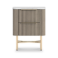Amelie Fluted 2 Drawer Narrow Bedside from Roseland Furniture
