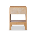 Sunburst Oak 1 Drawer Open Shelf Bedside Table from Roseland Furniture