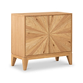 Sunburst Oak 2 Door Sideboard from Roseland Furniture