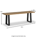 Isaac Oak Dining Bench Dimensions from Roseland Furniture