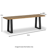 Isaac Oak Dining Bench Dimensions from Roseland Furniture