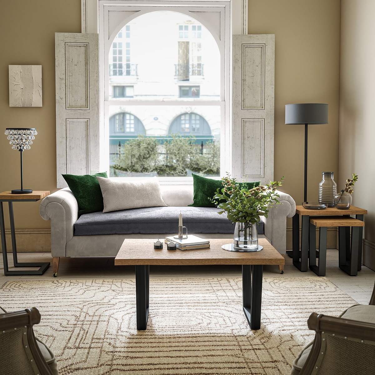 Isaac Oak Side Table from Roseland Furniture