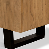 Isaac Oak 90cm Corner TV Stand from Roseland Furniture