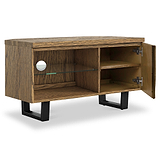 Isaac Oak 90cm Corner TV Stand from Roseland Furniture