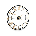 Antique Bronze & Gold Metal Round Wall Clock