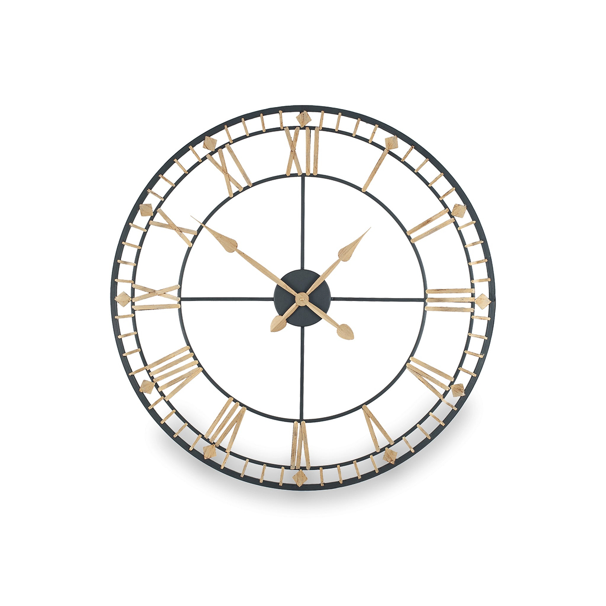 Antique Bronze & Gold Metal Round Wall Clock from Roseland Furniture