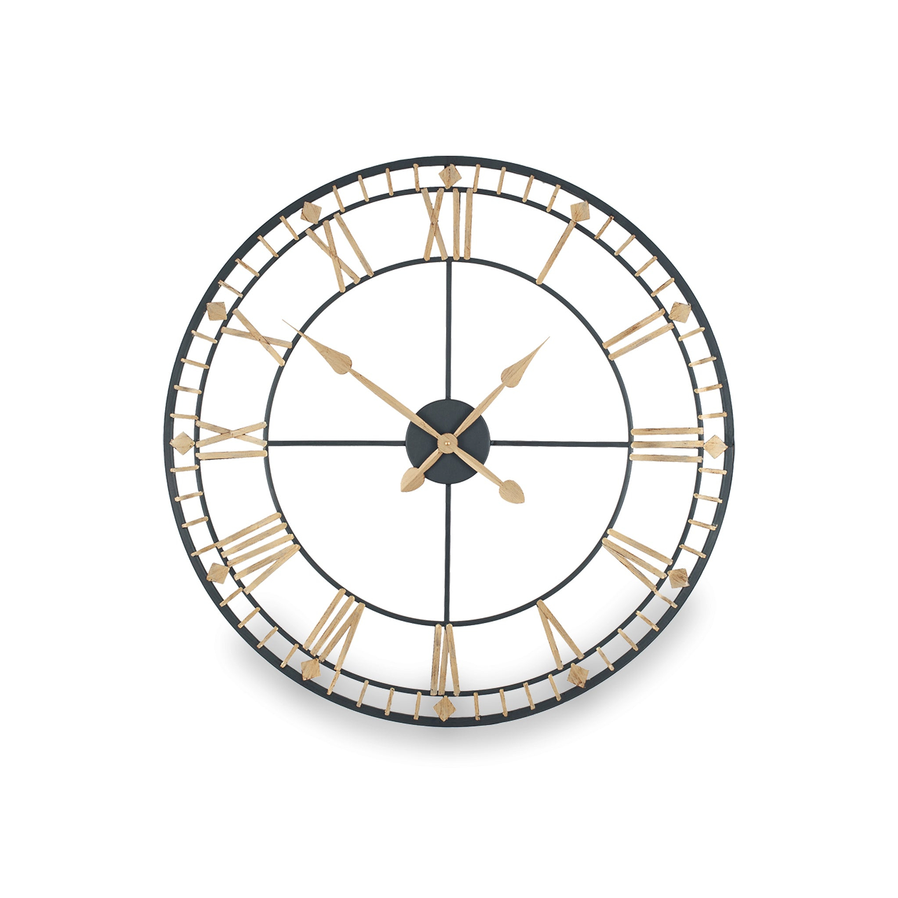 Antique Bronze & Gold Metal Round Wall Clock from Roseland Furniture