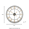 Antique Bronze & Gold Metal Round Wall Clock from Roseland Furniture