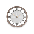 Natural Wood & Metal Round Wall Clock from Roseland Furniture