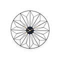 Black and Gold Metal Geo Design Round Wall Clock from Roseland Furniture