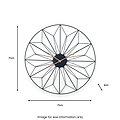 Black and Gold Metal Geo Design Round Wall Clock from Roseland Furniture