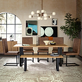 Isaac Oak 140cm Dining Table from Roseland Furniture