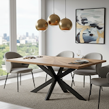 Sunburst Oak 180cm Rectangular Dining Table from Roseland Furniture