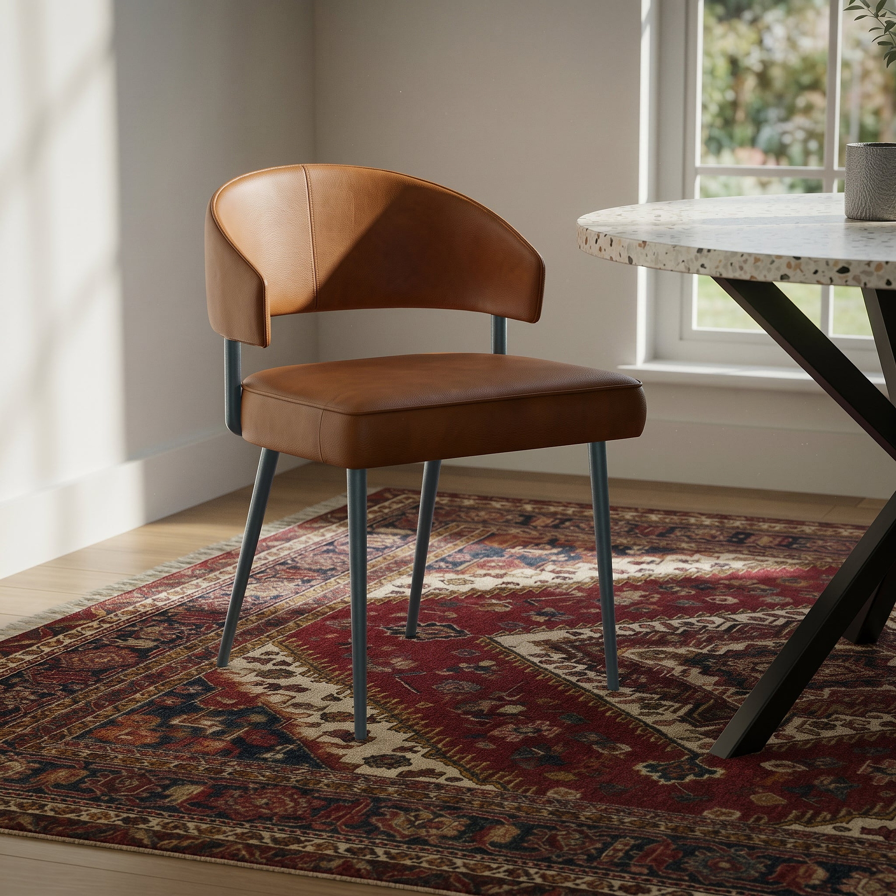 Torcello Faux Leather Dining Chair from Roseland Furniture