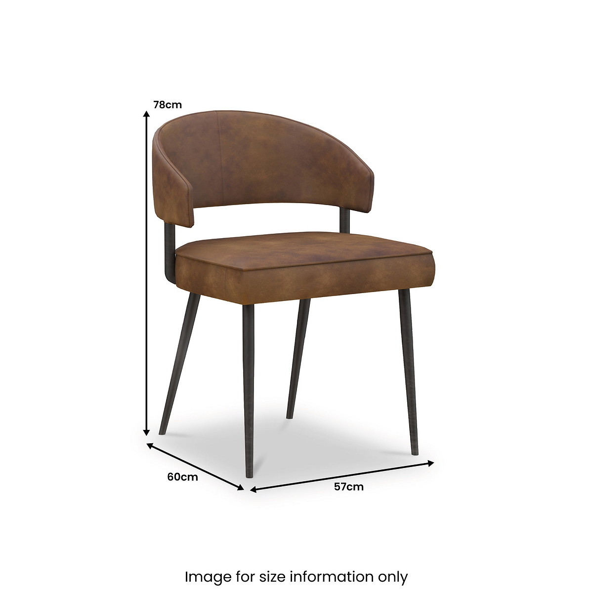 Torcello Faux Leather Dining Chair from Roseland Furniture