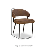 Torcello Faux Leather Dining Chair from Roseland Furniture