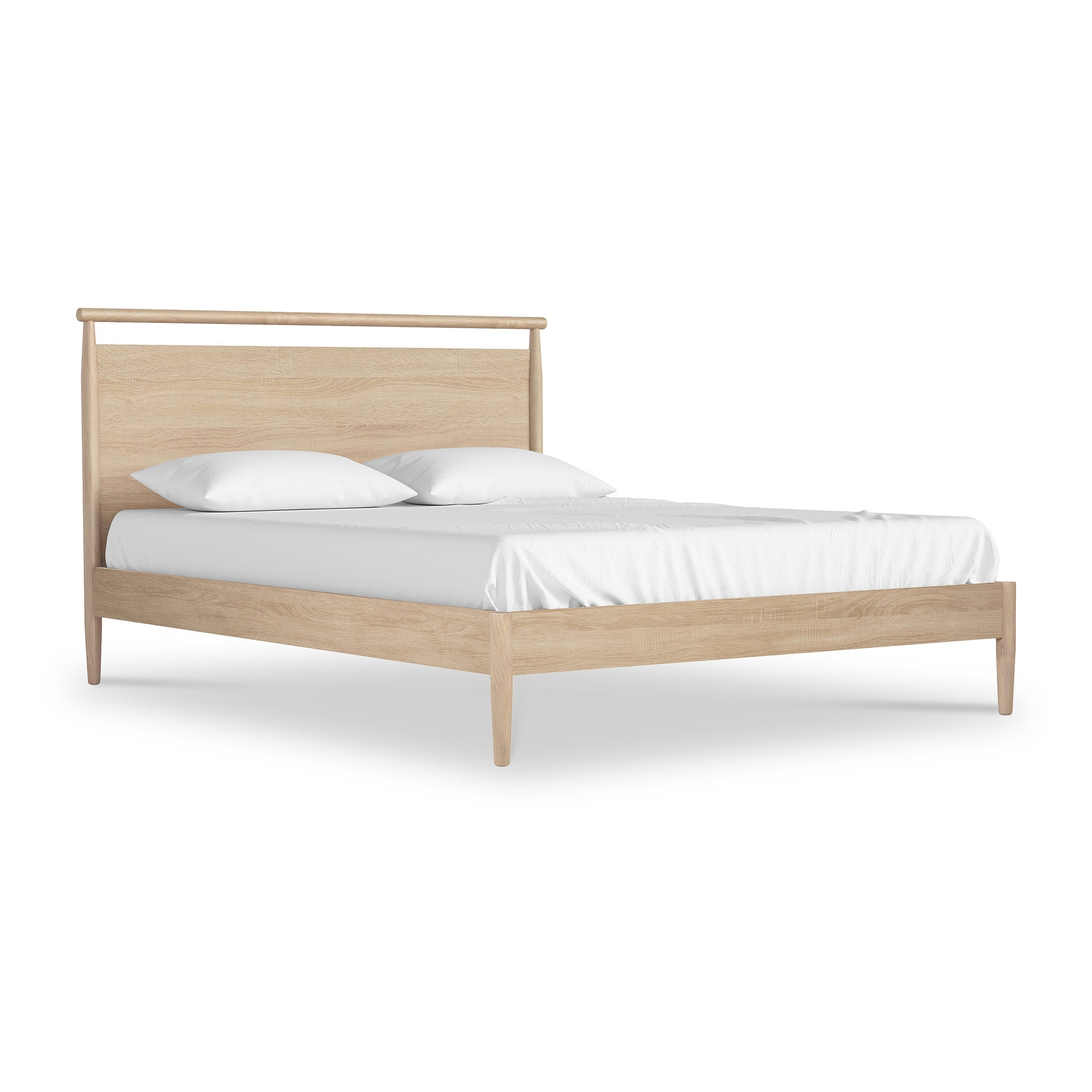 Jakob Oak 5ft King Frame Bed from Roseland Furniture
