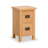 Surrey Slim Oak Bedside Table from Roseland Furniture