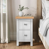 Farrow Grey Slim Bedside Table from Roseland Furniture
