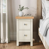 Farrow Cream Slim Bedside Table from Roseland Furniture