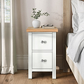 Farrow White Slim Bedside Table from Roseland Furniture