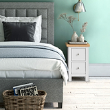Farrow White Slim Bedside Table for bedorom