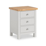 Farrow Grey XL Bedside Cabinet by Roseland Furniture - angle view